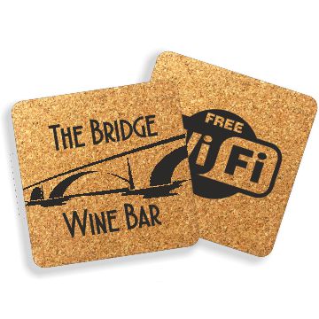 DOUBLE SIDED CORK COASTER 4mm - from £1.17